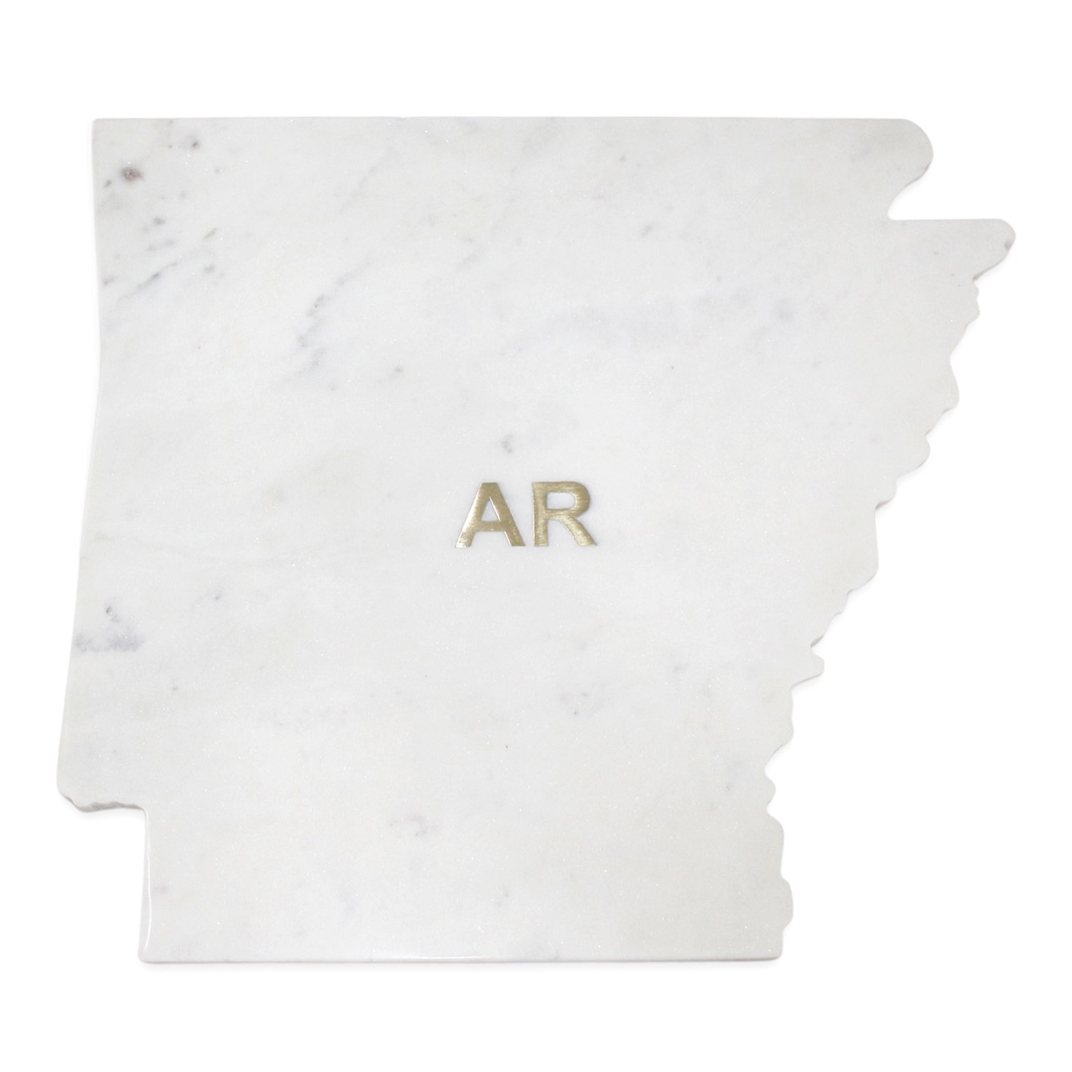 BIDKhome Lg Polished Marble "Arkansas" Cutting Board W/Brass State